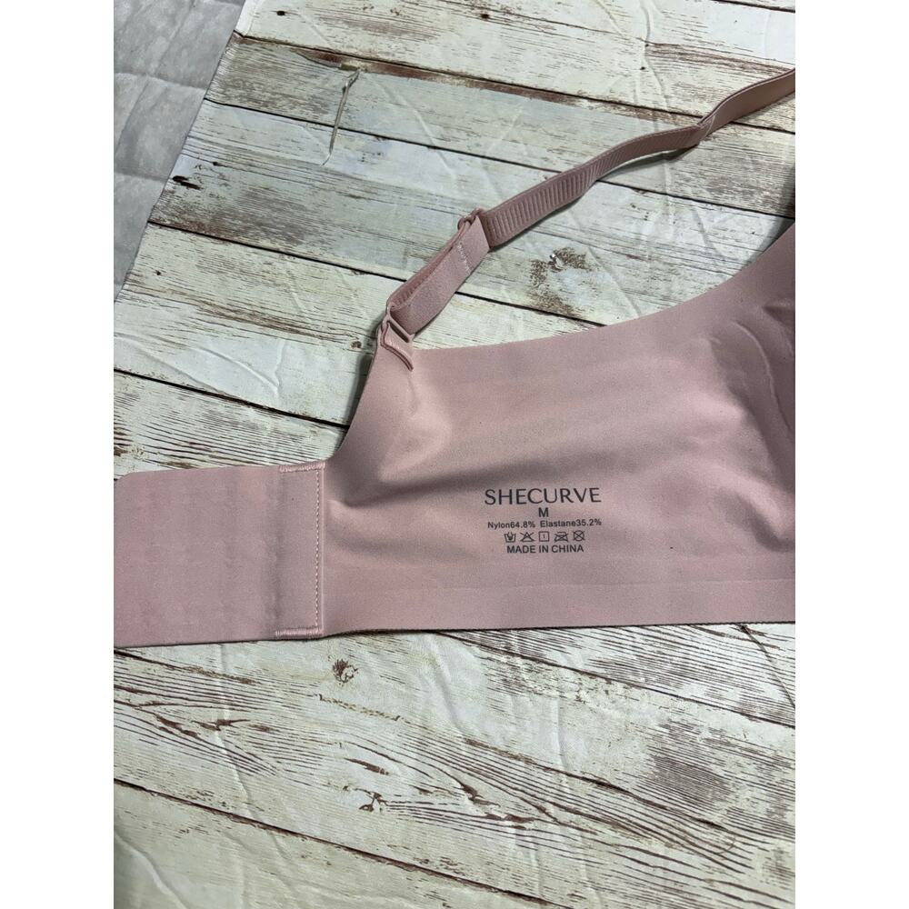 SHECURVE Wireless Bra Neutral Pink Removable Pads Size Medium - Picture 5 of 8